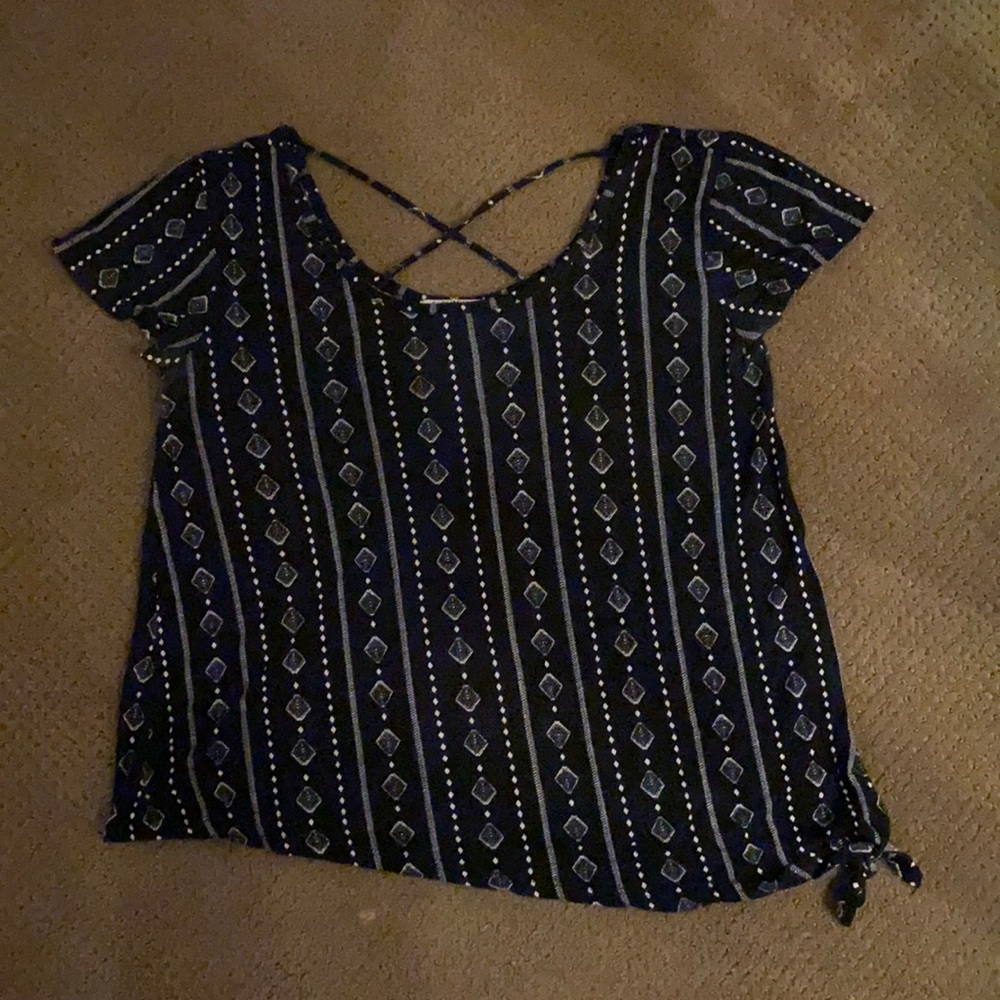Pink Rose Patterned Top